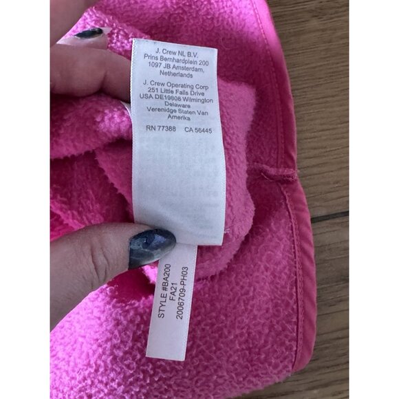 J. Crew Sweatshirt Women Size Large Quilted Sherpa Fleece Snap Pullover Preppy - Picture 10 of 13